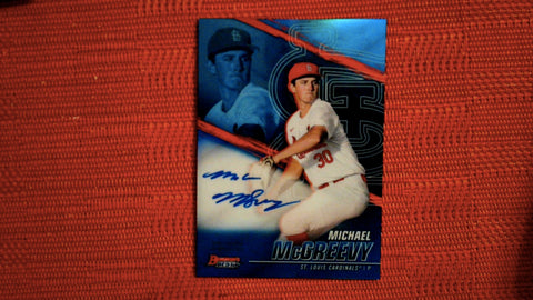 2021 Bowman's Best #B21-MMC Michael McGreevy 136/150 Best of 2021 Autographs Blue Refractor