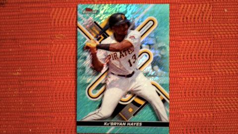 2022 Topps Finest #81 Ka'Bryan Hayes Aqua Shimmer Refractor - 111/175
