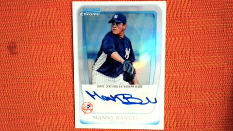 2011 Bowman Chrome #BCP133 Manny Banuelos Auto Prospects Refractors