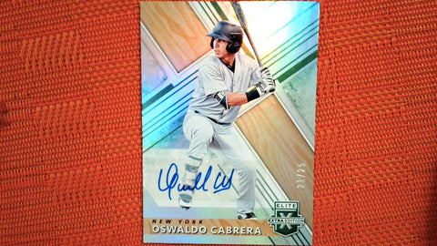 2019 Panini Elite Extra Edition #138 Oswaldo Cabrera 21/25 Autographs