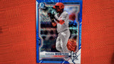 2021 Bowman #BCP-116 Elehuris Montero 47/150 Chrome Prospects Blue Shimmer Refractor