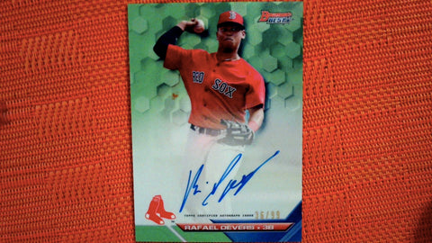2016 Bowman's Best #B16-RD Rafael Devers 36/99 Best of 2016 Autographs Green Refractor