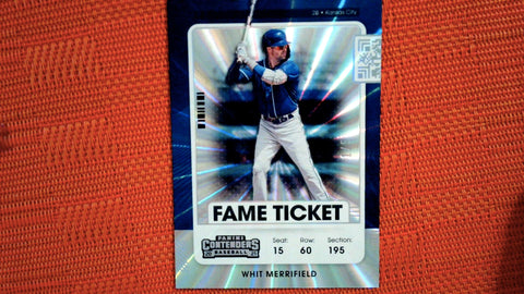 2021 Panini Contenders #30 Whit Merrifield Fame Ticket 1/5 EBAY 1/1