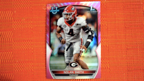 2022 Bowman Chrome University #33 Nolan Smith Pink Refractor