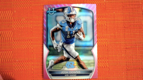 2022 Bowman Chrome University #30 Josh Downs Pink Refractor