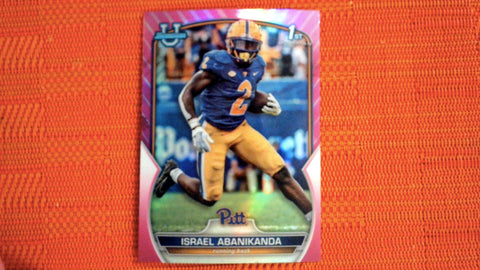 2022 Bowman Chrome University #95 Israel Abanikanda Pink Refractor