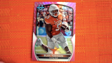 2022 Bowman Chrome University #70 Bijan Robinson Pink Refractor