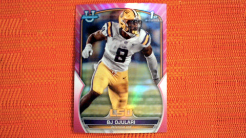 2022 Bowman Chrome University #58 BJ Ojulari Pink Refractor