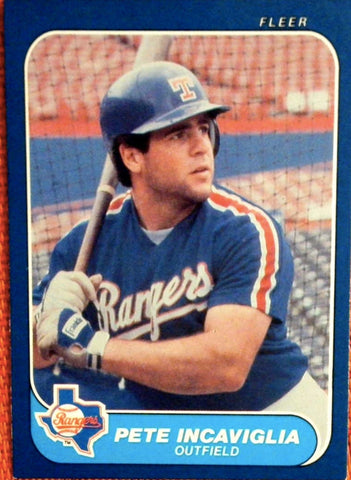 1986 Fleer Update #U-53 Pete Incaviglia