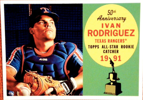 2008 Topps #AR20 Ivan Rodriguez All-Rookie Team 50th Anniversary