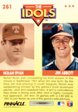 1992 Pinnacle #281 Jim Abbott / Nolan Ryan IDOL