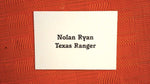 1990 Bleachers #NNO Nolan Ryan Texas Ranger Horizontal Card