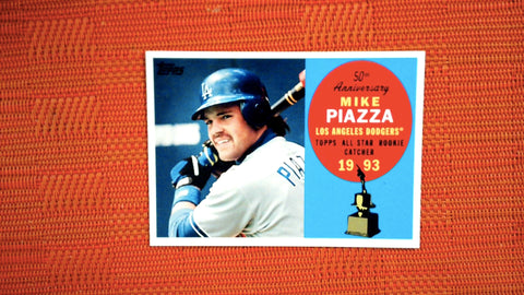 2008 Topps #AR40 Mike Piazza All-Rookie Team 50th Anniversary