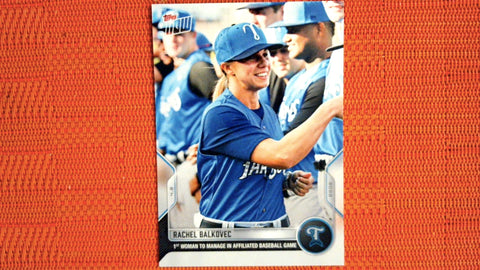 2022 Topps Now MiLB #1 Rachel Balkovek - 1st Women to Managa in Affiliated Baseball Game (PR=5423)