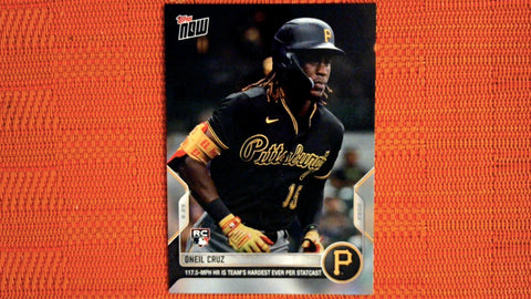 2022 Topps Now #800 Oneil Cruz- 117.5 MPH HR is Team's Hardest Ever Per Statcast (PR=1,668)