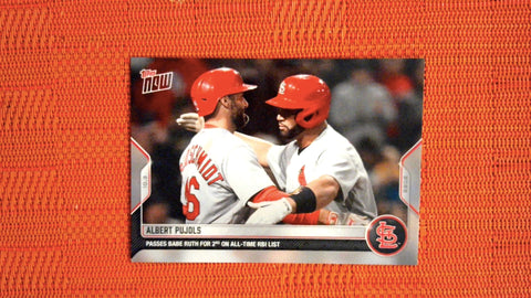 2022 Topps Now #1007 Albert Pujols - Passes Babe Ruth for 2nd on All-Time RBI List (PR=3,292)