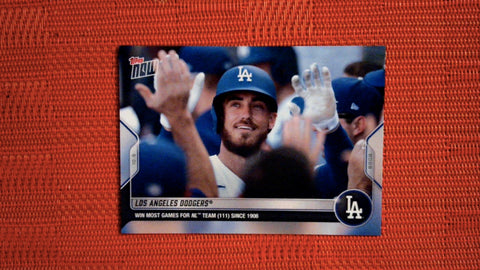 2022 Topps Now #1029 Los Angeles Dodgers - Win Most Games for NL Team (111) Since 1906 (PR=562)