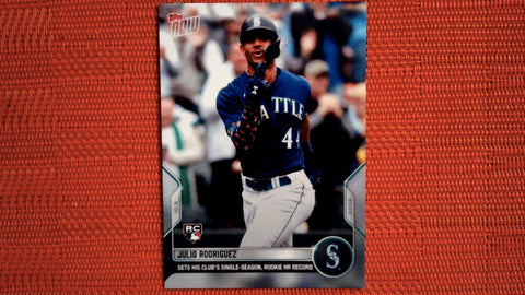 2022 Topps Now #1026 Julio Rodriguez - Sets His Club's Single-Season, Rookie HR Record (PR=5,449)