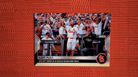 2022 Topps Now #998 Albert Pujols - Hits 702nd Career HR in Regular Season Finale (PR=4,263)