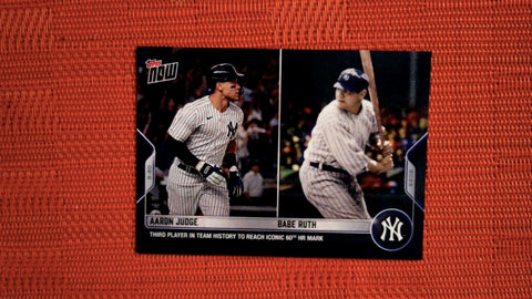 2022 Topps Now #931 Aaron Judge / Babe Ruth - 3rd Player in Team History to Reach Iconic 60th HR Mark (PR=13,804)