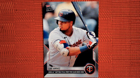 2022 Topps Now #1028 Luis Arraez - Twins: Wins AL Batting Title, 1st for Club Since 2009 (PR=687)