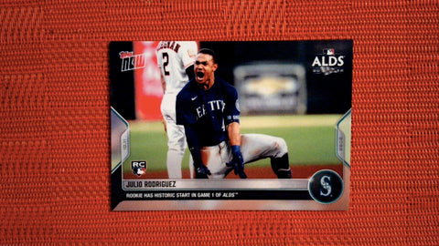 2022 Topps Now #1056 Julio Rodriguez - Rookie has Historic Start in Game 1 of ALDS (PR=3,510)
