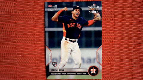 2022 Topps Now #1161 Jeremy Peña - Rookie Named Willie Mays World Series MVP (PR=8548)