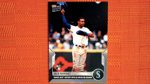 2022 Topps Now #899 Julio Rodriguez - Makes MLB History with 25-HR/25-SB Season (PR=7,272)