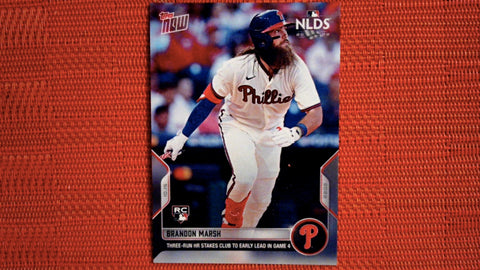 2022 Topps Now #1078 Brandon Marsh - 3-Run HR Stakes Club to Early Lead in Game 4 (PR=1,065)