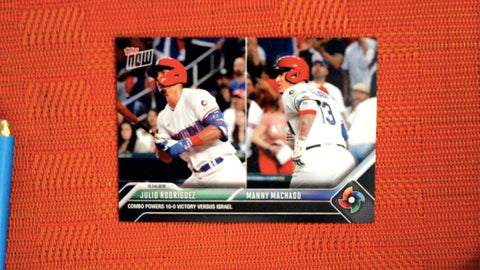 2023 Topps Now World Baseball Classic #WBC-44 Julio Rodriguez / Manny Machado (PR=1026)