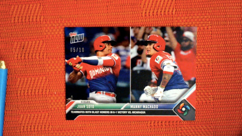 2023 Topps Now World Baseball Classic #WBC-36 Juan Soto / Manny Machado SN10 5/10 Red