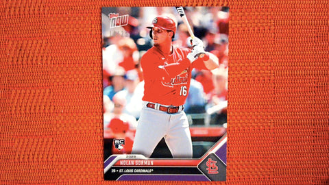 2023 Topps Now Road to Opening Day St. Louis Cardinals #OD-248 Nolan Gorman 18/25 Purple