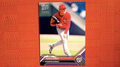 2023 Topps Now Road to Opening Day Washington Nationals #OD-191 Patrick Corbin 21/25 Purple