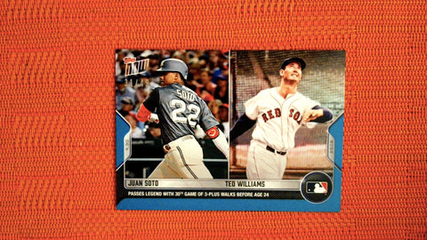 2022 Topps Now #619 Juan Soto / Ted Williams 31/49 Blue