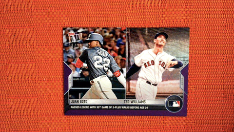 2022 Topps Now #619 Juan Soto / Ted Williams 2/25 Purple