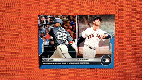 2022 Topps Now #619 Juan Soto / Ted Williams 12/49 Blue