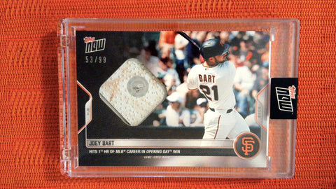 2022 Topps Now #13A Joey Bart Game Used Base Relic 53/99