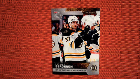 2022 Topps Now NHL Stickers #17 Patrice Bergeron (PR=151)