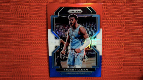 2021-22 Prizm NBA Basketball #105 Xavier Tillman Red White and Blue