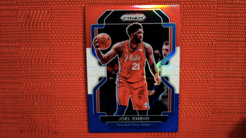 2021-22 Prizm NBA Basketball #176 Joel Embiid Red White and Blue