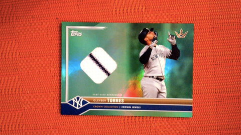 2022 Topps x Bobby Witt Jr. Crown Collection #17 Gleyber Torres 55/75 Crown Jewel Relics Green Rainbow