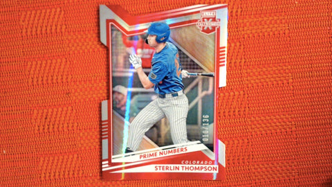 2022 Panini Elite Extra Edition #31 Sterlin Thompson 10/136 Prime Numbers B Die-Cut