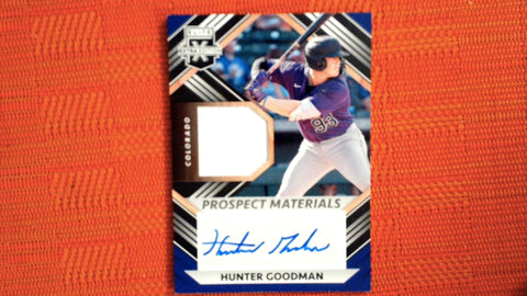 2022 Panini Elite Extra Edition #PMS-HG Hunter Goodman Prospect Materials Signatures
