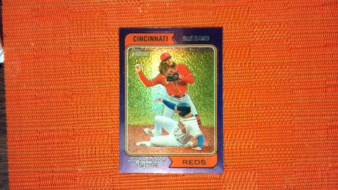 2023 Topps Heritage #10 Jonathan India Chrome Purple Refractor