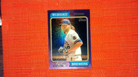 2023 Topps Heritage #261 Corbin Burnes Chrome Purple Refractor
