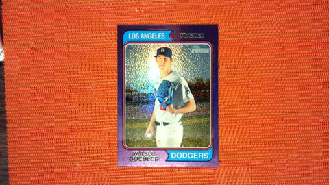 2023 Topps Heritage #348 Walker Buehler Chrome Purple Refractor
