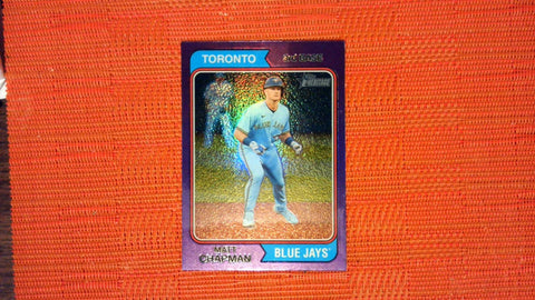 2023 Topps Heritage #378 Matt Chapman Chrome Purple Refractor