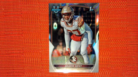 2022 Bowman Chrome University #13 Akeem Dent 59/100 Lava Refractor