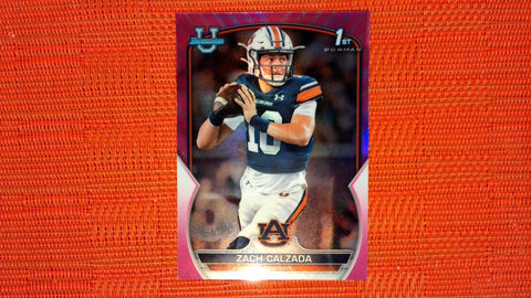 2022 Bowman Chrome University #93 Zach Calzada Pink Refractor