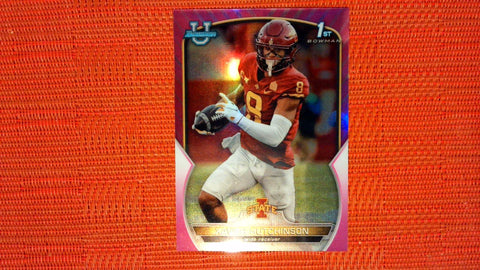 2022 Bowman Chrome University #32 Xavier Hutchinson Pink Refractor